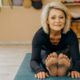 Elderly Woman Doing Yoga Exercise