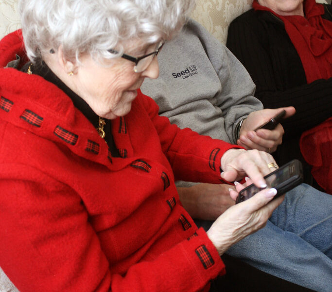 elderly smartphone